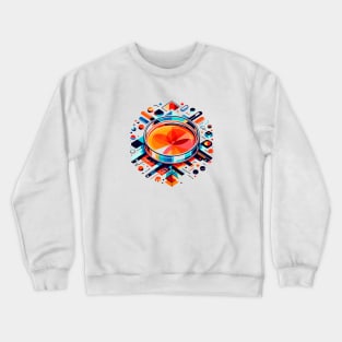 Abstract Petri Dish: Artistic Scientific Design Crewneck Sweatshirt